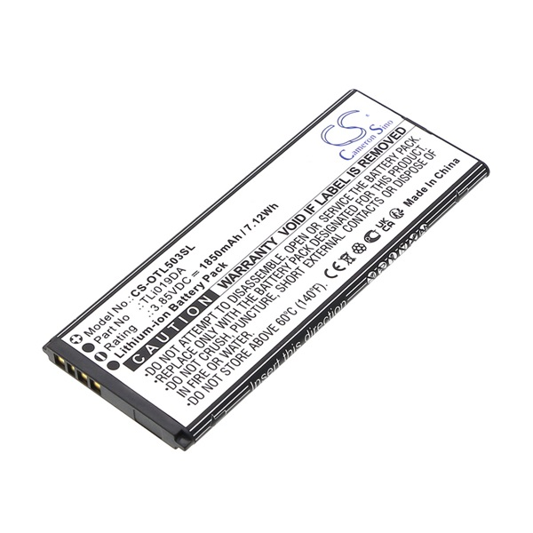 Cameron Sino Li-Ion akku (3.85V / 1850mAh, Alcatel TLi019DA kompatibilis) FEKETE Alcatel 1 (OT-5033D) (CS-OTL503SL)