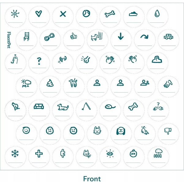 FluentPet - Basic Stickers Ideogram - naklejki na przyciski z piktogramami