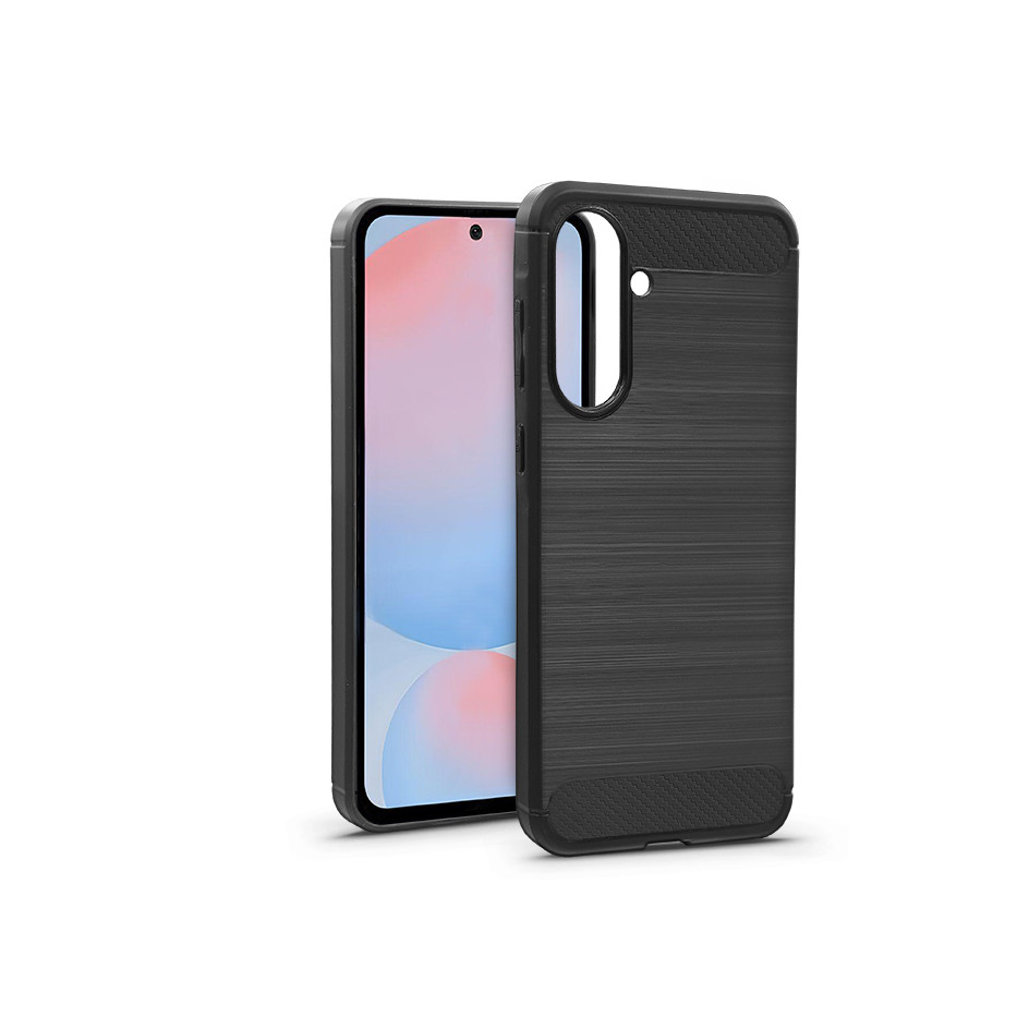 Haffner Carbon szilikon tok - Samsung SM-A566 Galaxy A56 5G - fekete (HF357510)