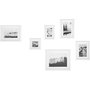 Conjunto De 6 Marcos De Mdf Blanco Fotos Imágenes Varios Tamaños Ganchos Galería Moderno Zinare - Blanco