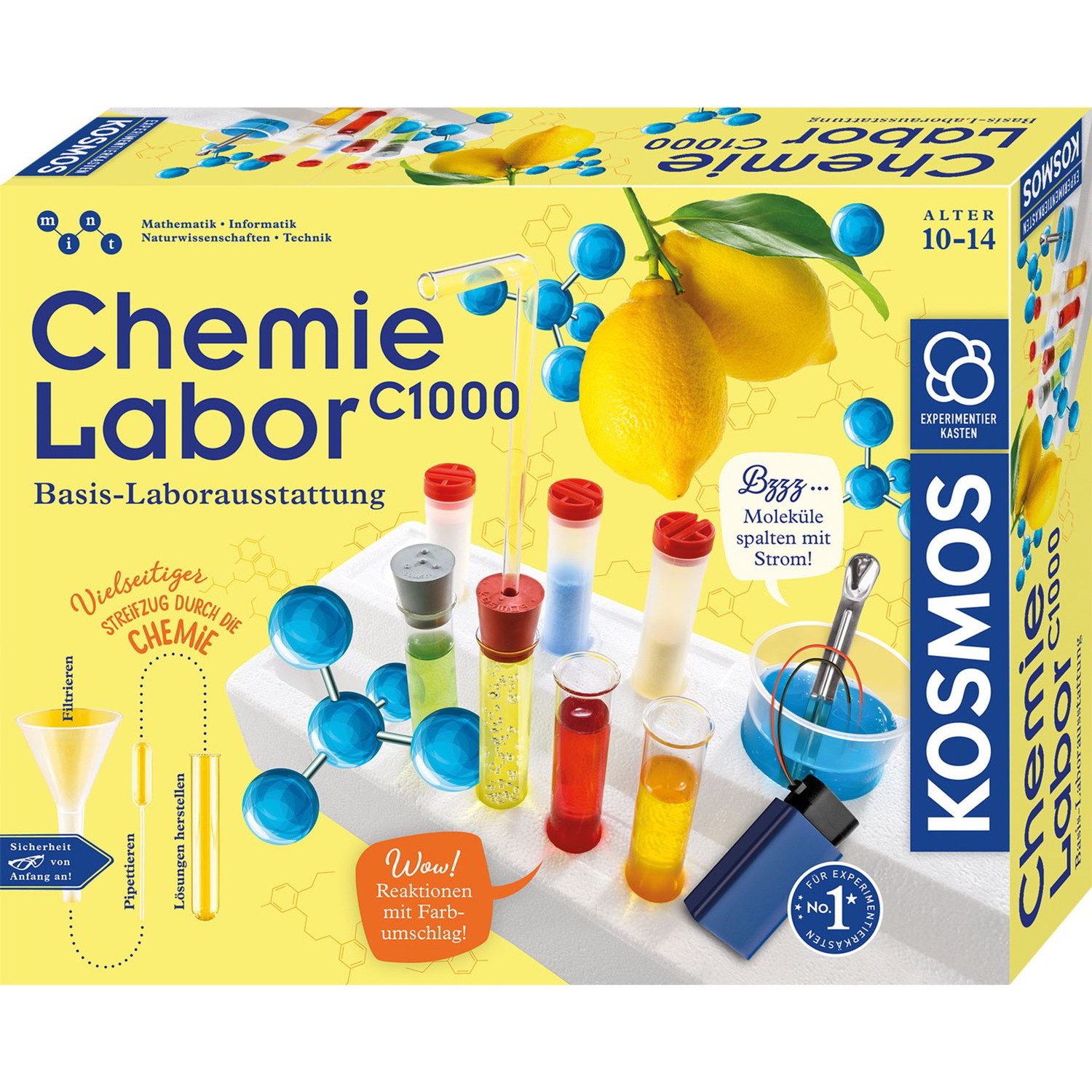 KOSMOS 645540 Chemielabor C1000 - Kémiai labor Kísérletező készlet - Német nyelvű (645540)