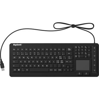 KeySonic KSK-6231INEL tastatur Industriel USB QWERTZ Schweizisk Sort
