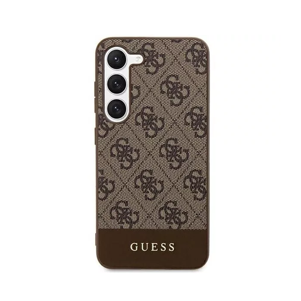 Zadný Kryt Guess pre Samsung Galaxy S24+ 4G Stripe Collection hnedý