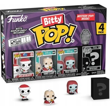 Funko Bitty POP! The Nightmare Before Christmas - Santa Jack, 4 db-os Figura Szett