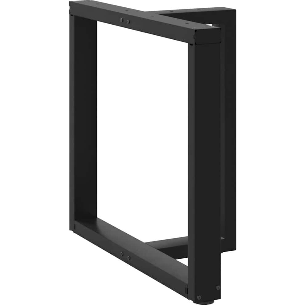 2 db fekete acél étkezőasztal lábak T-alakú 70x35x(72-73) cm (4013056)