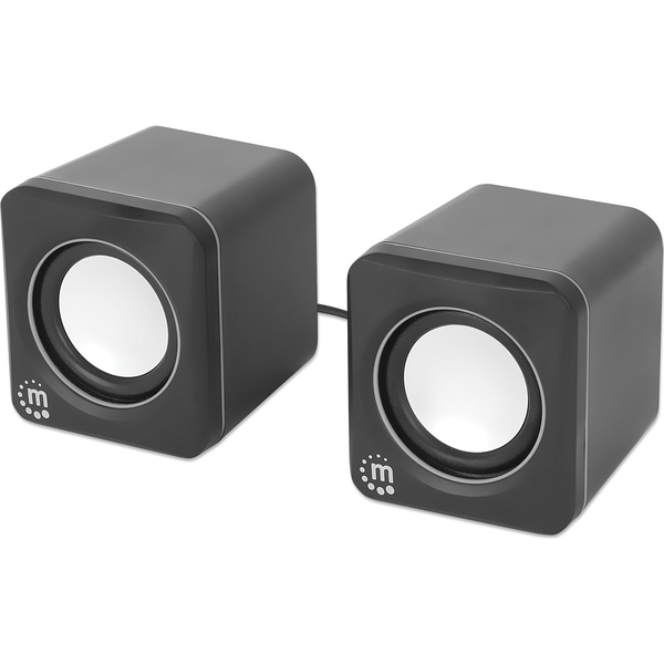 Manhattan 102704 2.0 Sztereó hangfal 6 Watt - Fekete / Ezüst