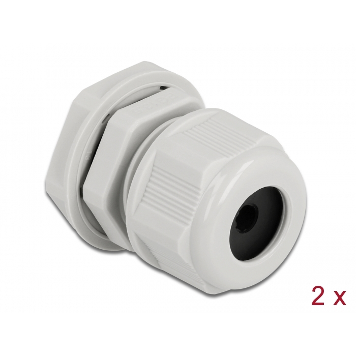 Delock Kábel tömszelence PG13,5 kerek kábelekhez 2 db. Szürke (60364) (60364)