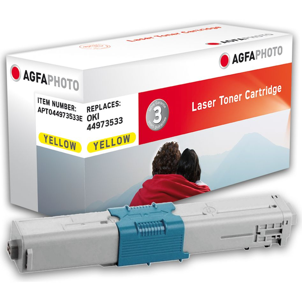 Cartuș de toner galben AgfaPhoto APTO44973533E, compatibil cu OKI