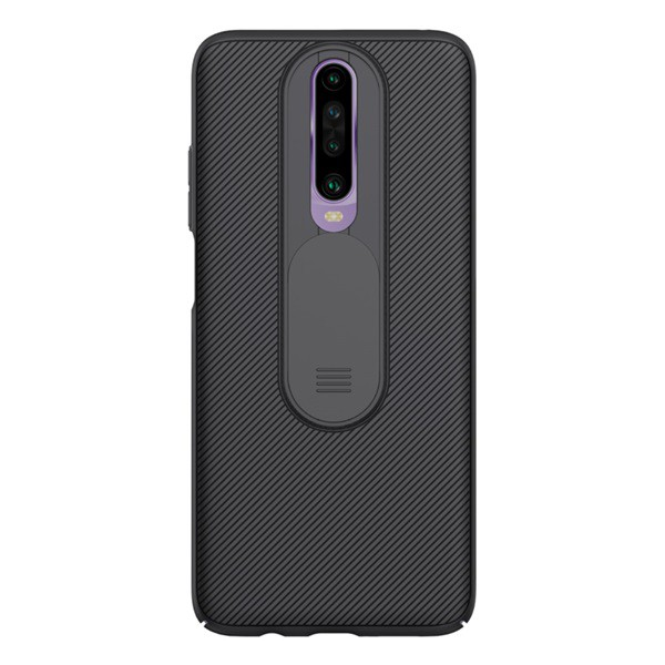 NILLKIN CAMSHIELD műanyag telefonvédő (szilikon keret, közepesen ütésálló, kamera védelem, csíkos) FEKETE [Xiaomi Redmi K30 / K30 5G] (5996591018980)