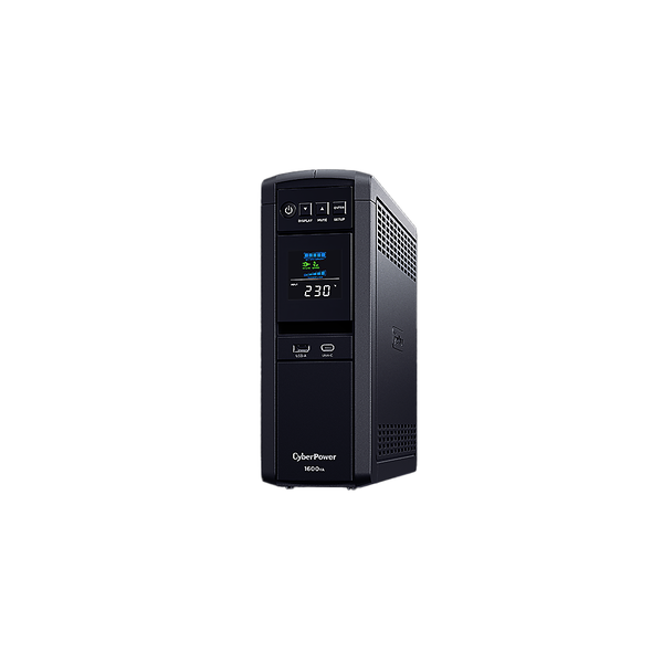 CyberPower CP1600EPFCLCD UPS-enhed Interaktivt indgangsstik 1,6 kVA 1000 W 6 AC stikkontakt(er)