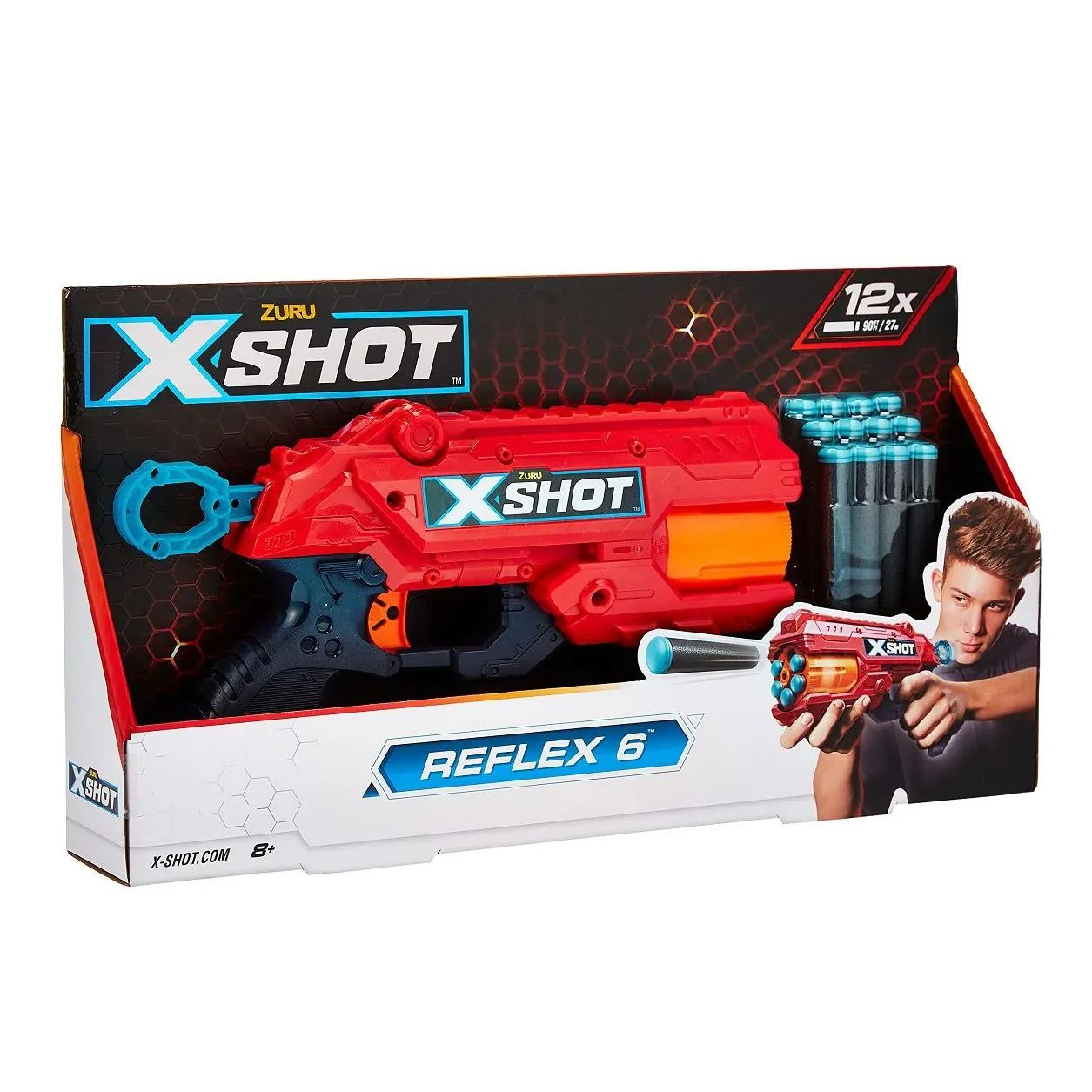 Zuru Toys Xshot Reflex 6 szivacslövő fegyver 12 db tölténnyel (XSH36433)