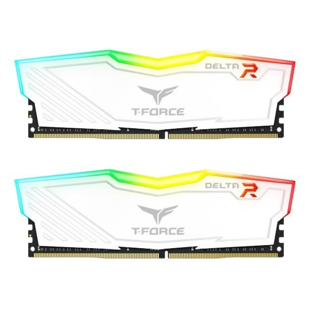 DIMM DDR4 16GB 3200MHz, CL16, (KIT 2x8GB), T-FORCE DELTA RGB (White) (TF4D416G3200HC16CDC01)