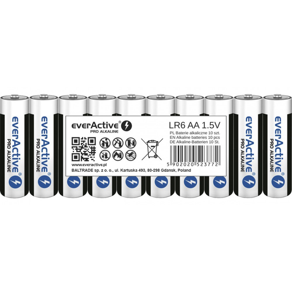 everActive LR610PAKPA Pro Alkaline LR6 AA elem (10 db / csomag)