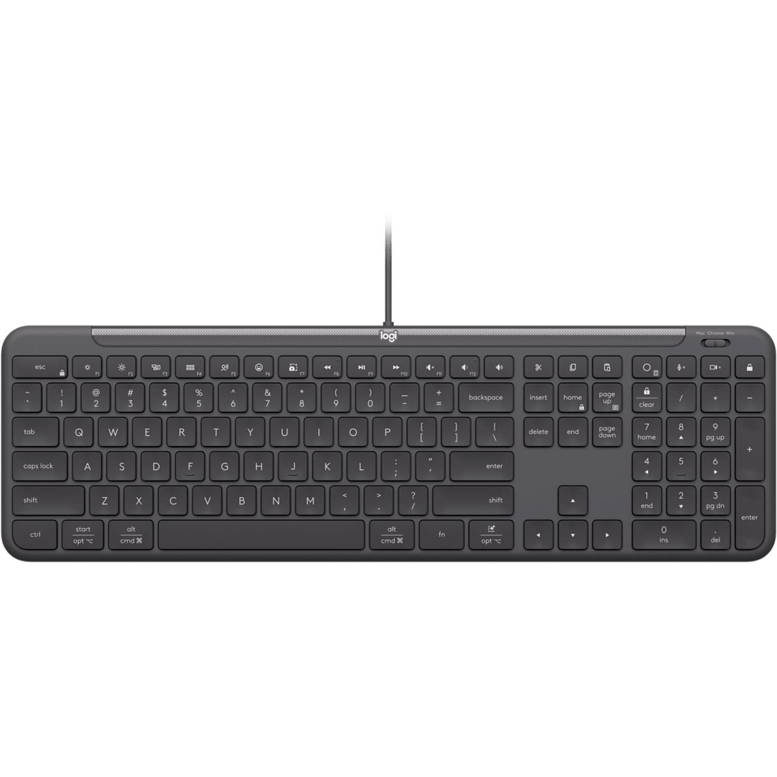 Клавиатура Logitech Signature Slim K620 — 920-013358, португалска подредба, графитена