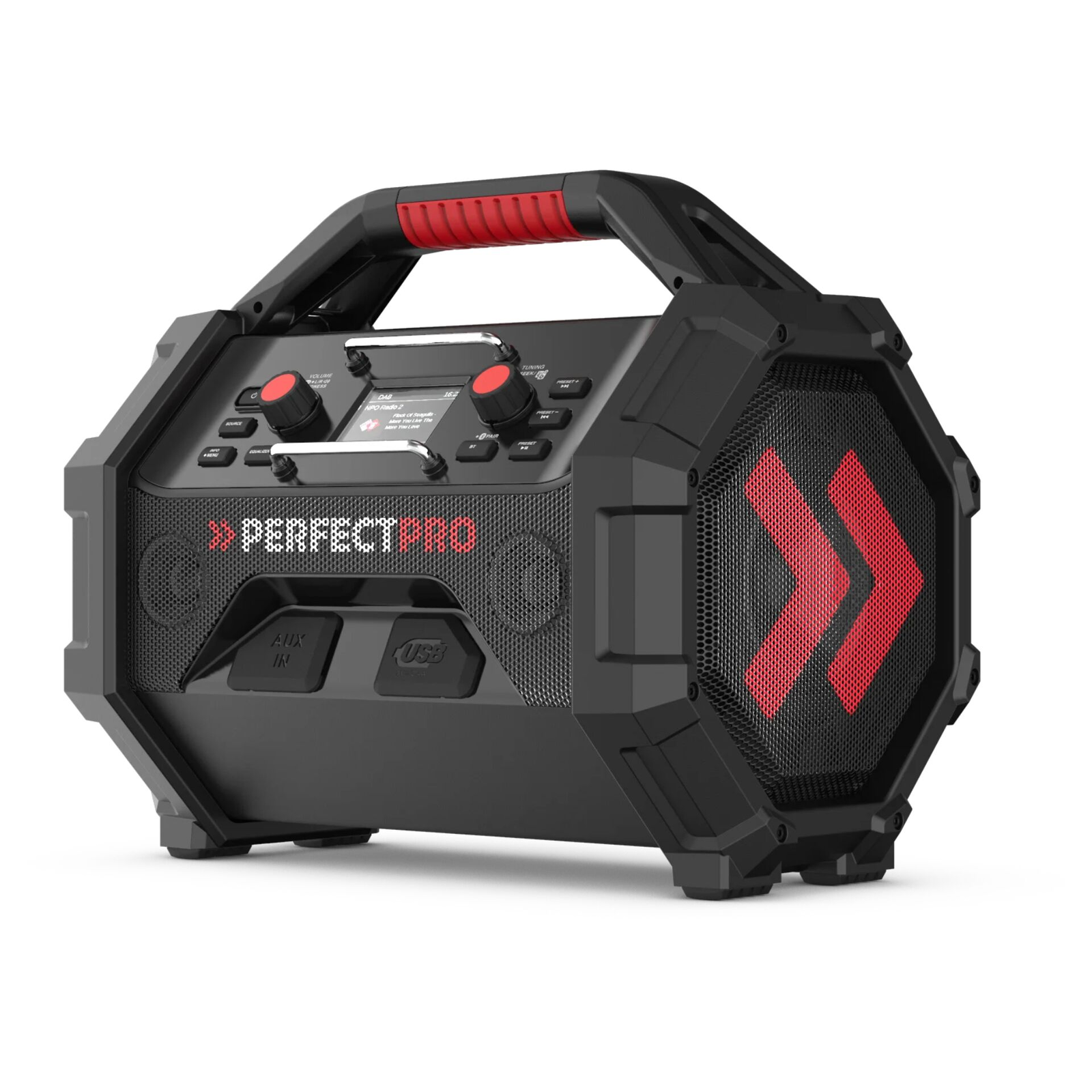 PerfectPro ROCKTAGON Hordozható Bluetooth Hangszóró 2x15W - Fekete (OCT-18V)