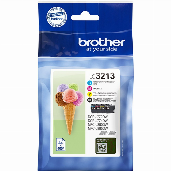 Brother LC-3213VALDR cartucho de tinta Original Alto rendimiento (XL) Negro, Cian, Magenta, Amarillo