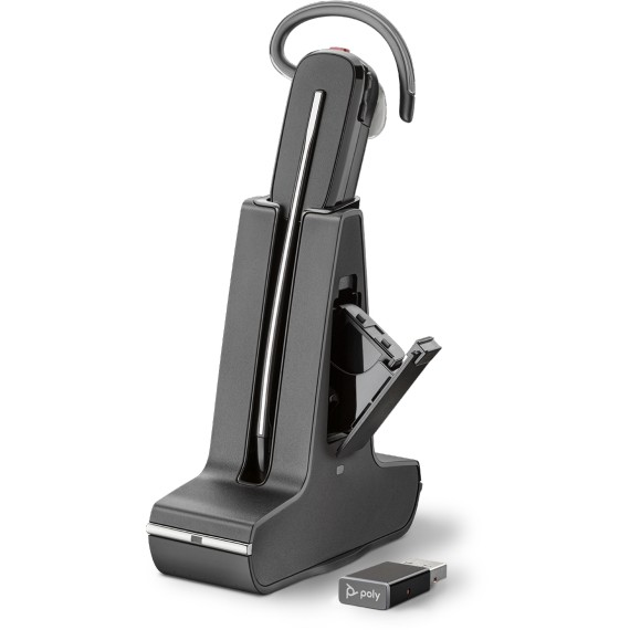 POLY 8245 UC Căști Fără fir Cârlig-ureche Birou/Call center Negru