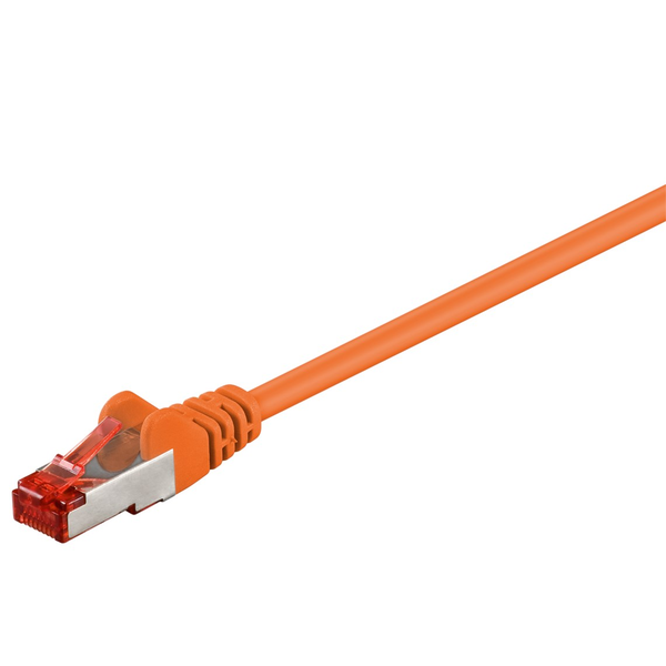 Goobay S/FTP CAT6 Patch kábel 1m - Narancssárga