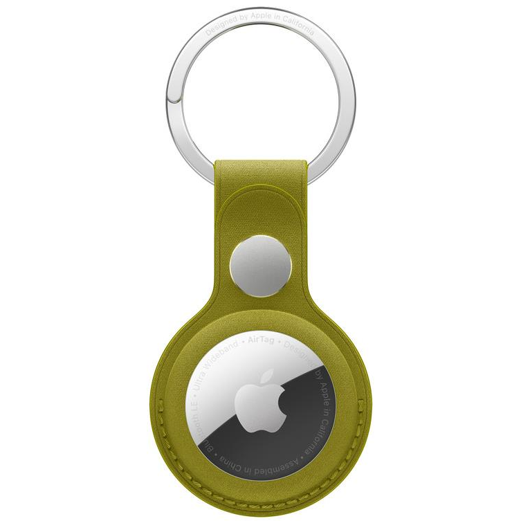 Apple FineWoven AirTag kulcstartó - zöldessárga (MA7L4ZM/A)