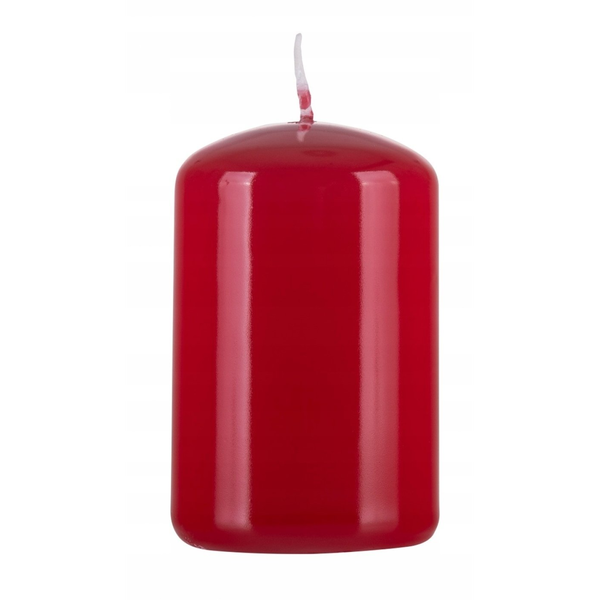 Świeca słupek DONAU HOME Standard Gloss, 50x80mm, czerwony