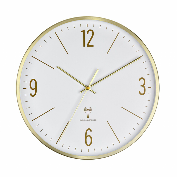 TFA 60.3534.53 Rádióvezérelt Fali óra 30cm - Fehér/Arany