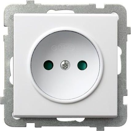  Ospel Gniazdo Sonata pojedyncze z przesłonami torów prądowych białe (GP-1RP/m/00)