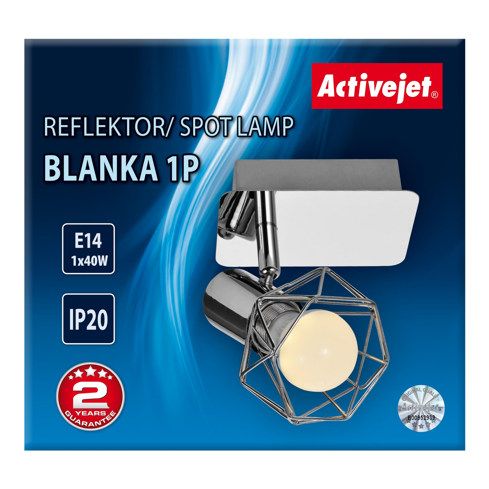 Activejet AJE-BLANKA 1P Mennyezeti lámpa - Ezüst (AJE-BLANKA 1P)