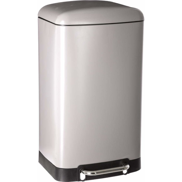 Papelera / Cubo De Basura / Contenedor De Residuos Con Pedal Taupe 30l Ariane