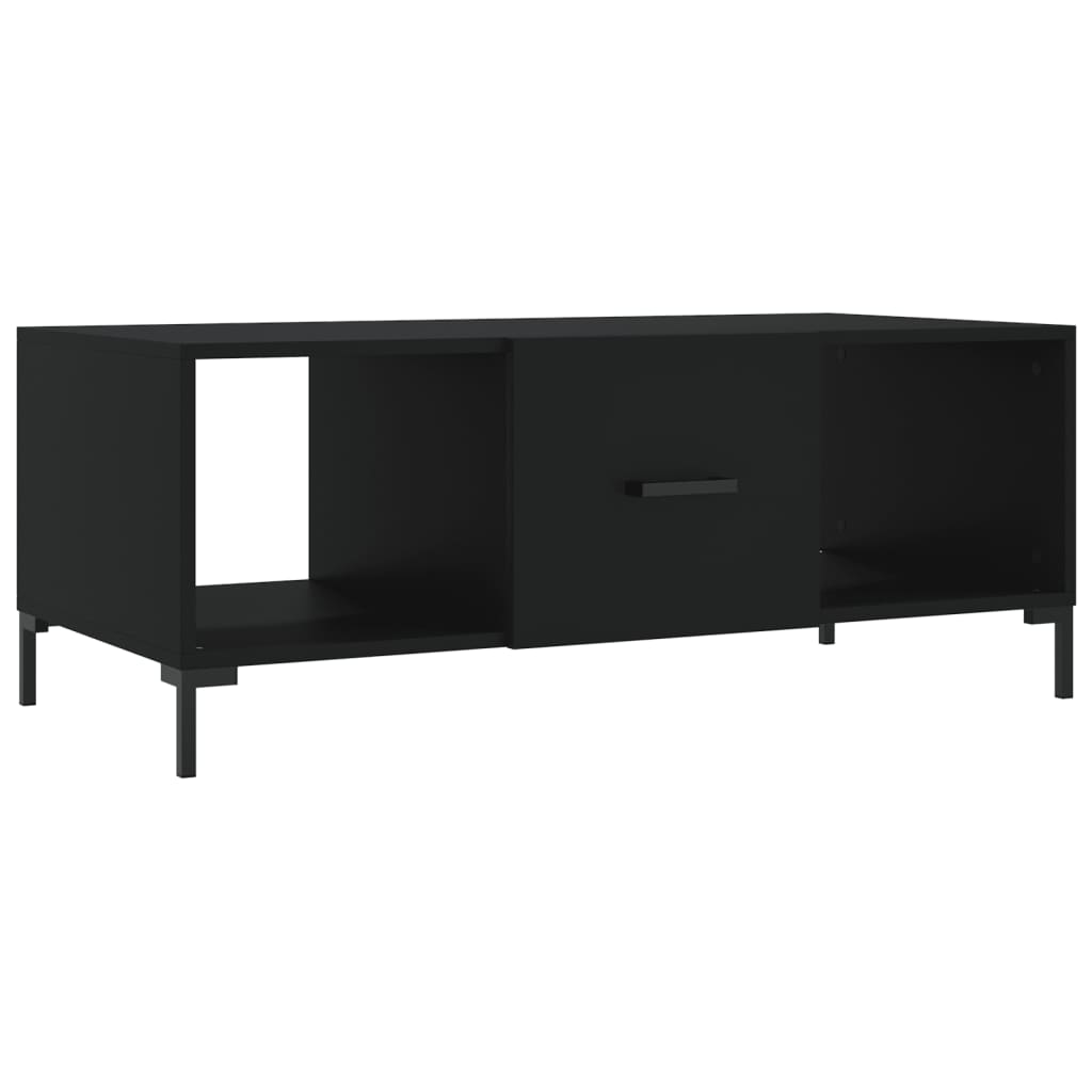 fekete szerelt fa dohányzóasztal 102 x 50 x 40 cm (829301)