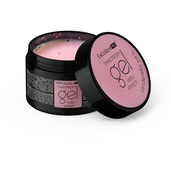 Excellent PRO Thixotropy Gel With Effect żel budujący Cinderella Pink 50g