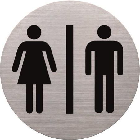 Helit Információs rozsdamentes acél tábla - Mosdó (H6271100)