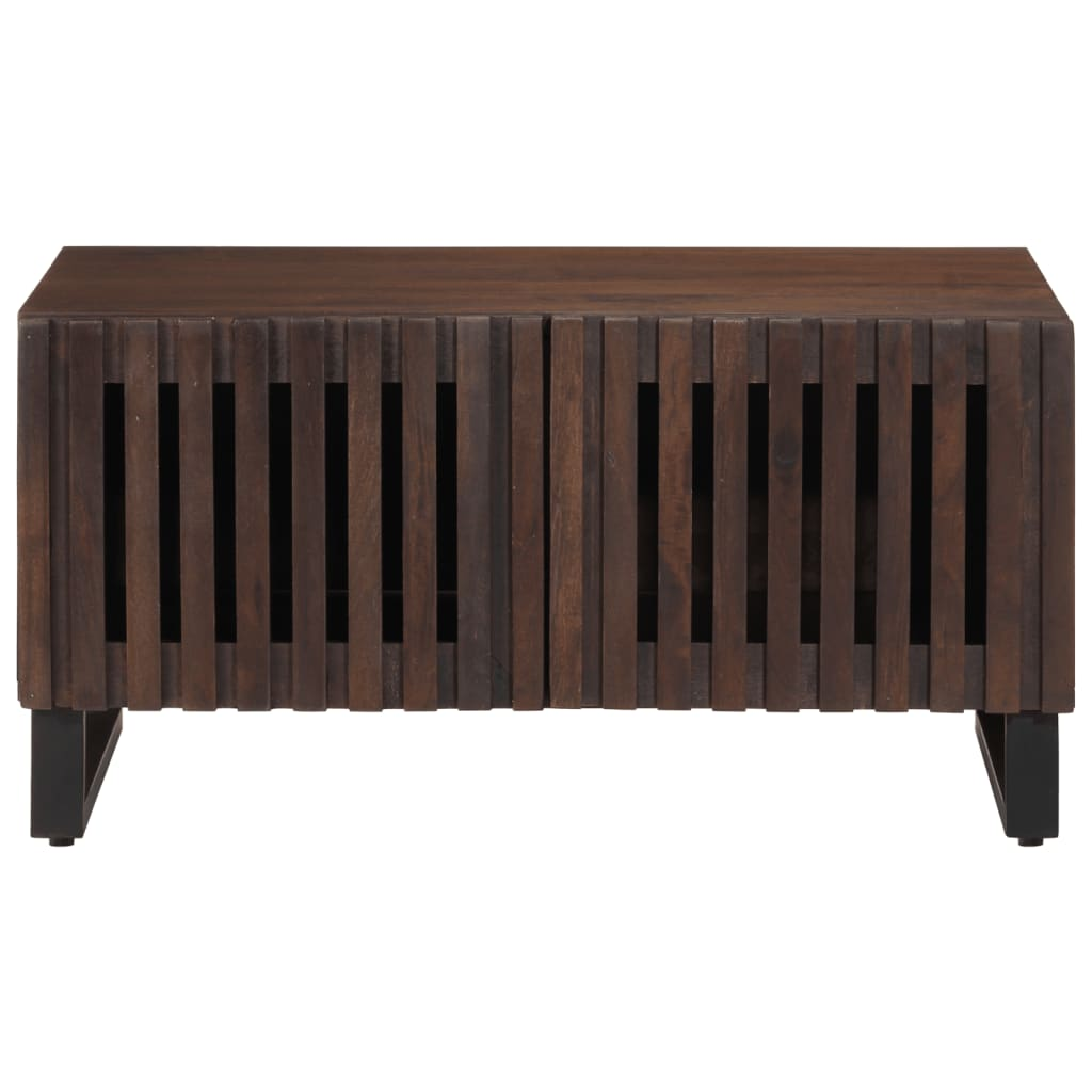 barna tömör mangófa dohányzóasztal 80 x 51 x 40 cm (377463)