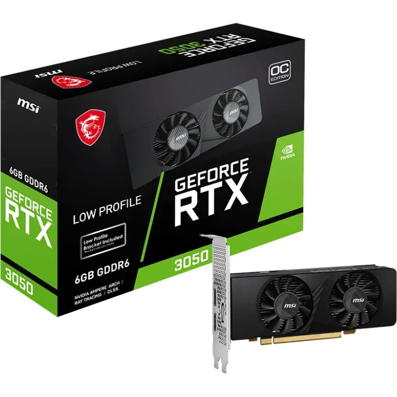 MSI GEFORCE RTX 3050 LP 6G OC videókártya NVIDIA 6 GB GDDR6 (V812-023R)