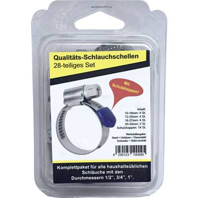 Tömlőbilincs 10 - 32 mm 28 részes készlet Kash 3771310001 (3771310001)