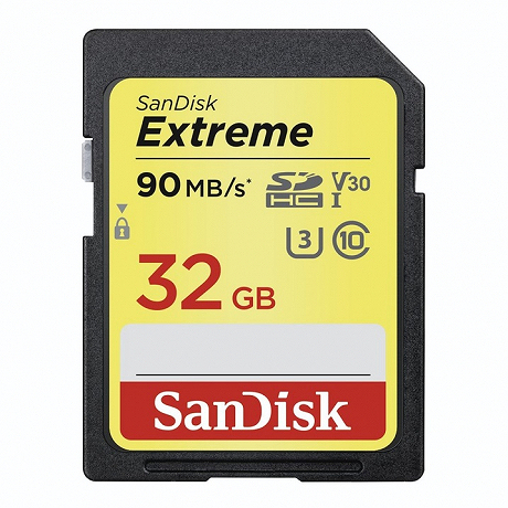 32GB SDHC Sandisk Extreme UHS-I U3 V30 CL10  (SDSDXVT-032G-GNCIN / 215402)