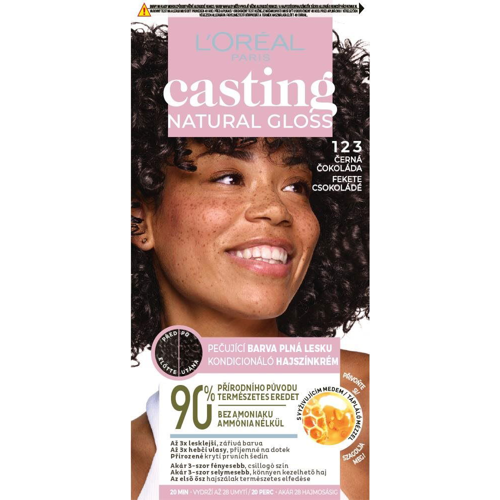 ĽORÉAL PARIS Casting Natural Gloss 123 Fekete csokoládé (3600524054137)