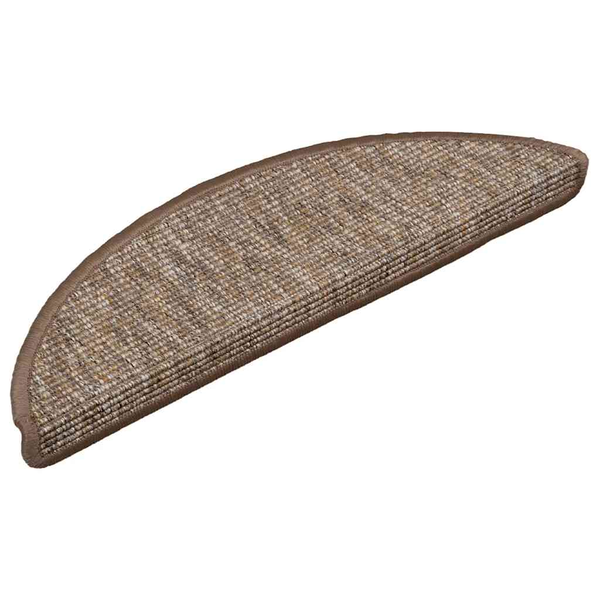 15 db világosbarna lépcsőszőnyeg 56x17x3 cm