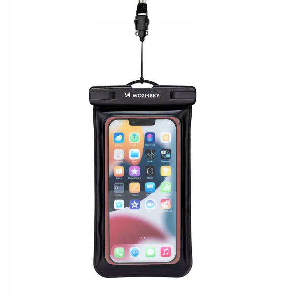 Etui Wozinsky WWE-01 wodoodporne z opaską do telefonu armband PVC - czarne