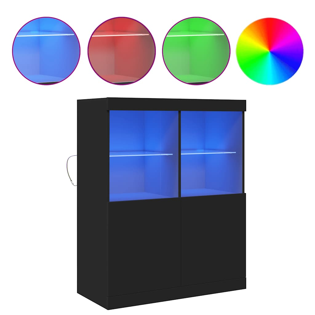 komód fekete 81x37x100 cm műfa 81x37x100 cm (3318618)