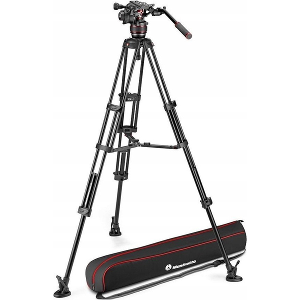 MANFROTTO Nitrotech 608 video fej + alu állvány középterpesz, ikerláb MVK608TWINMA