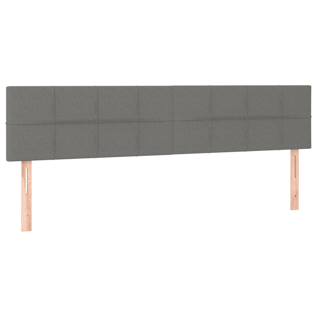2 db sötétszürke szövet fejtámla 100x5x78/88 cm (346089)