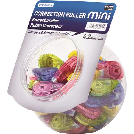 PLUS Hibajavító roller display, mini, 5 mm x 6 m, , vegyes színek (51660)