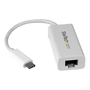 StarTech.com USB C to Gigabit Ethernet Adapter - White - USB 3.1 to RJ45 LAN Network Adapter - USB Type C to Ethernet (US1GC30W) - network adapter - USB-C - Gigabit Ethernet