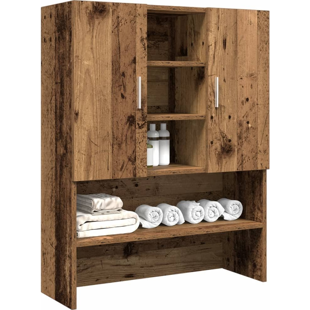 antik fa színű mosógépszekrény 70,5 x 25,5 x 90 cm (856637)