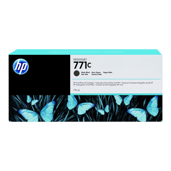 HP 771C 775-ml Matte Black DesignJet Ink Cartridge inkoustová náplň 1 kusů Originální Matně černá