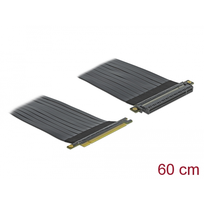 Delock PCI Express Riser kártya x16 - x16 hajlékony kábellel, 60 cm (85765) (85765)