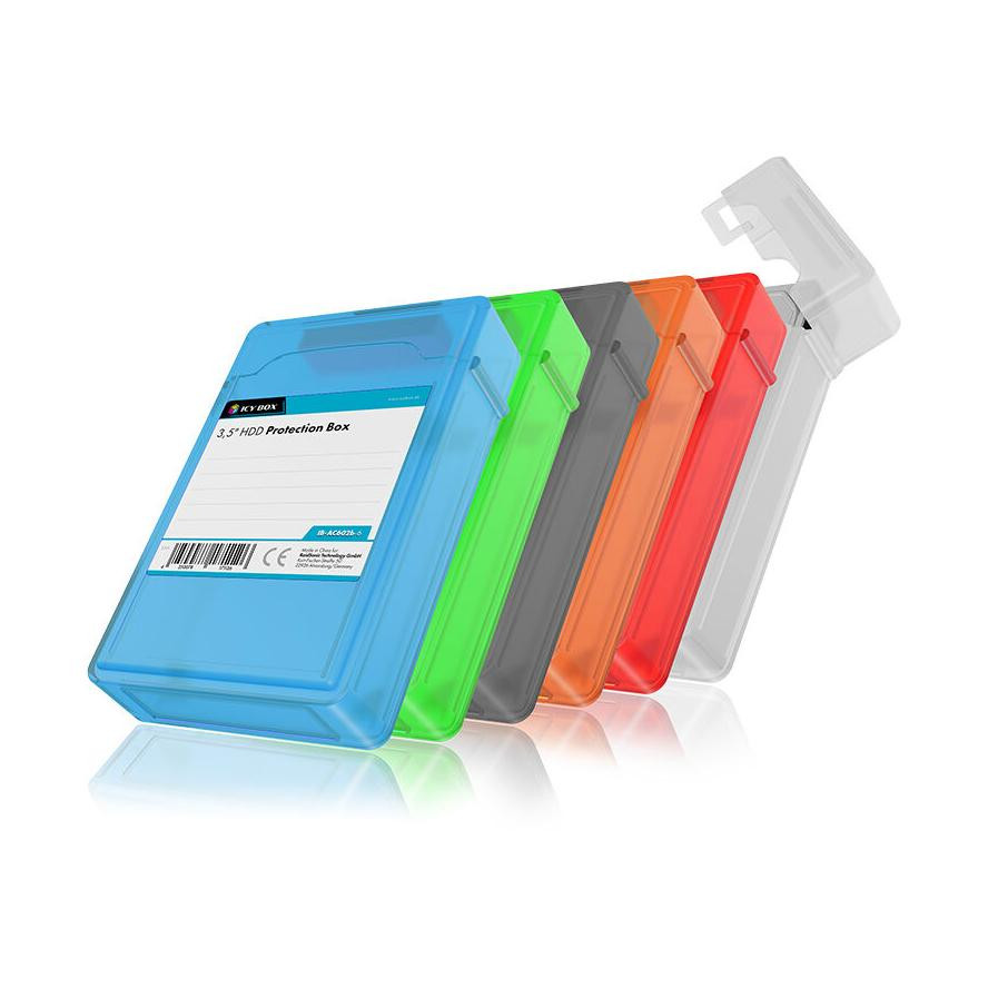 Schutzgehäuse Set IcyBox Set, 6 Stück für 3,5" Festplatten (IB-AC602b-6)