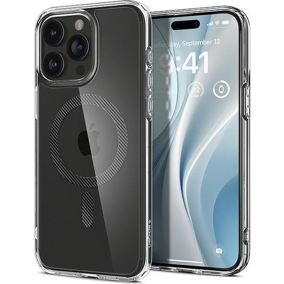 Spigen Ultra Hybrid MagFit do iPhone 15 Pro Max Telefon tok - Karbon (Spi002566)
