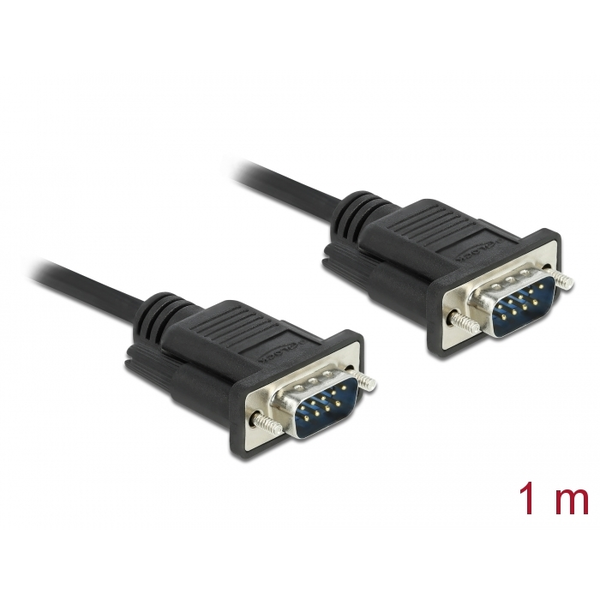 DELOCK RS-232 Kabel Seriell D-Sub9 1 m St/St mit Steckergeh.
