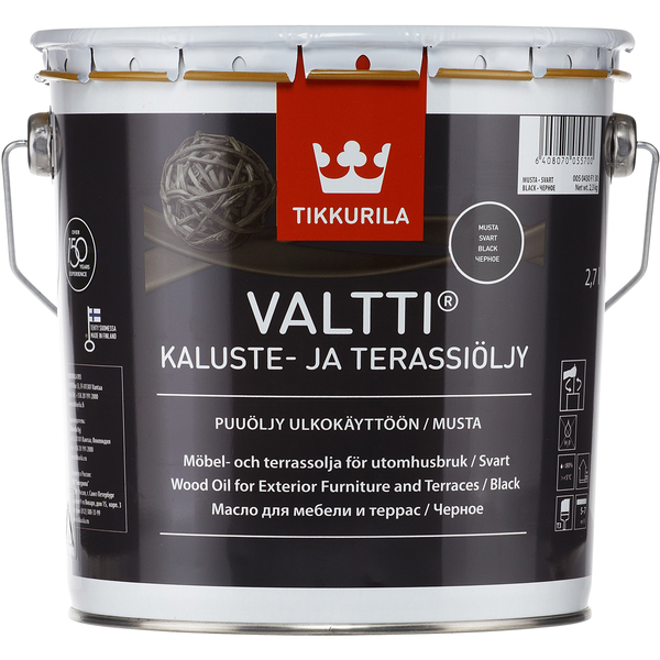 Tikkurila VALTTI FURNITURE AND DECKING OIL BLACK 2